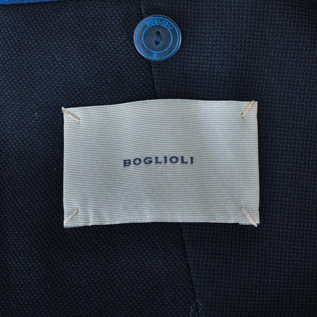 Boglioli Black Cotton Blend Knit Dover Blazer