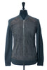 Hermes Grey Horse Embossed Suede Knit Jacket