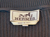 Hermes Grey Horse Embossed Suede Knit Jacket