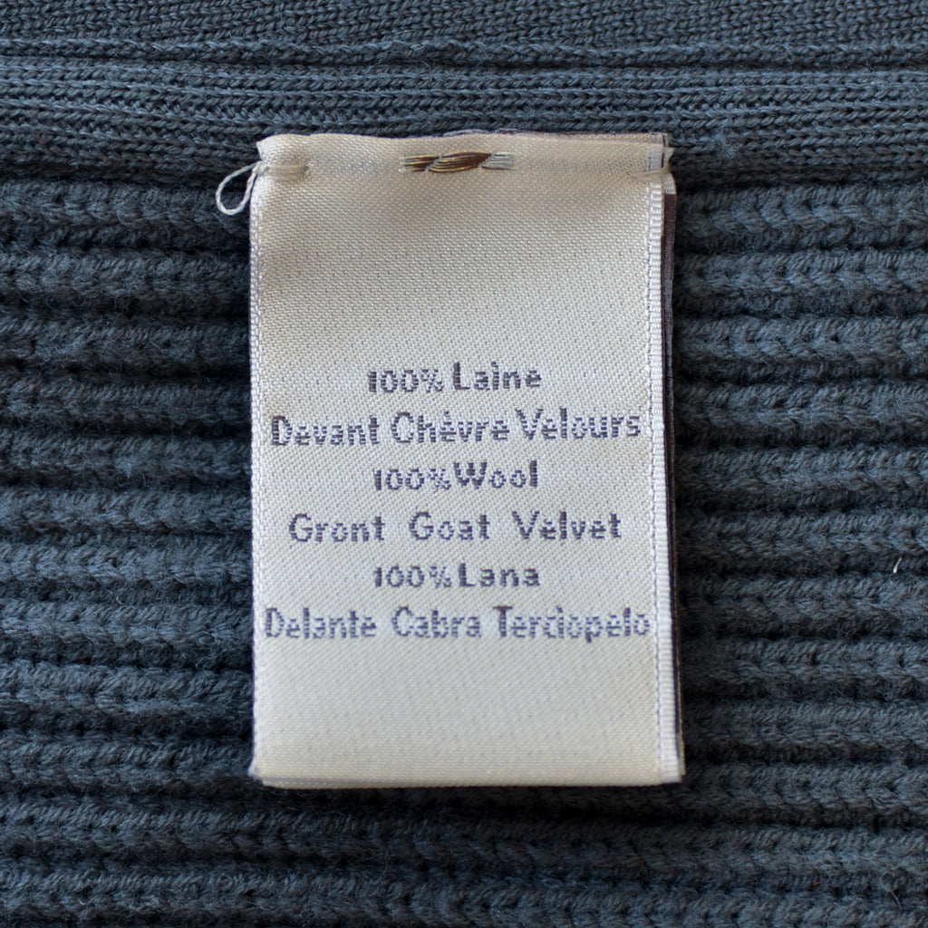Hermes Grey Horse Embossed Suede Knit Jacket
