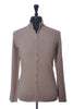 Hawick of Scotland Brown Cashmere Full Zip Sweater