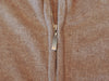 Hawick of Scotland Brown Cashmere Full Zip Sweater