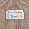 Hawick of Scotland Brown Cashmere Full Zip Sweater
