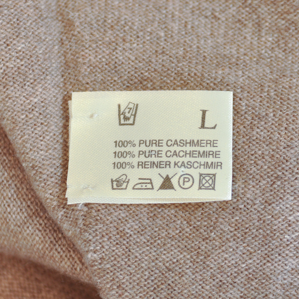 Hawick of Scotland Brown Cashmere Full Zip Sweater