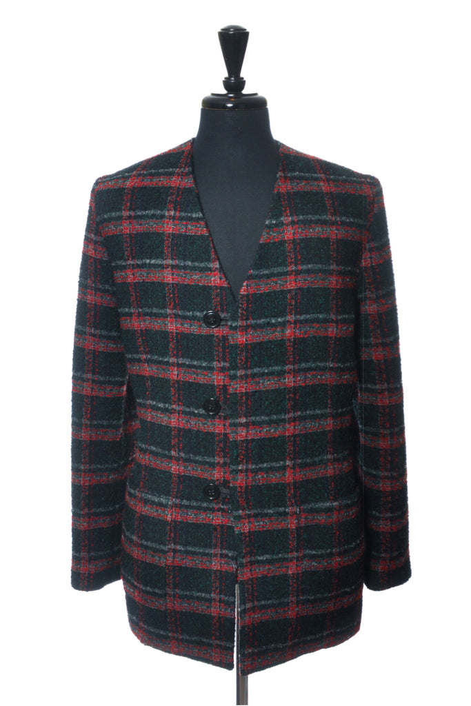 KaaDiki Red on Green Check Coat