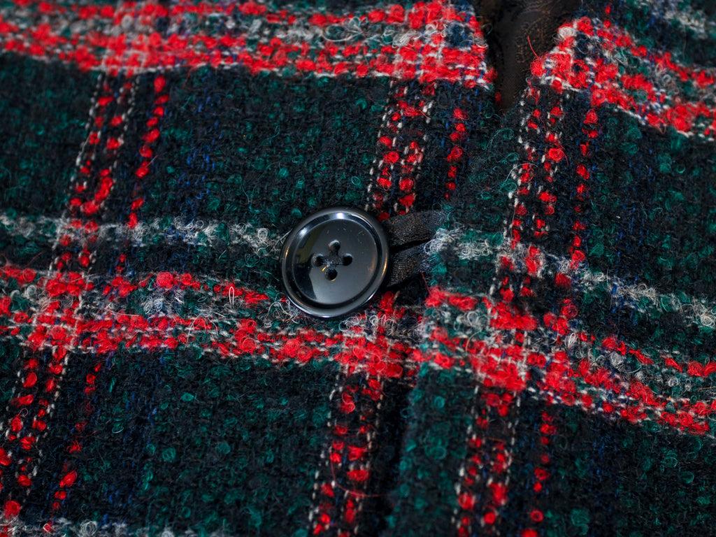 KaaDiki Red on Green Check Coat