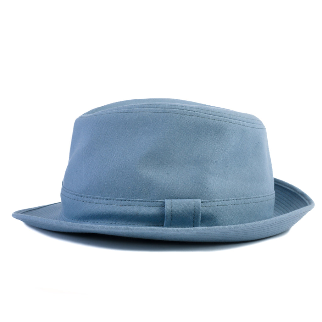 Hermes Light Blue Linen Fedora