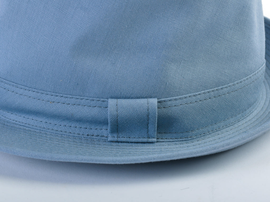 Hermes Light Blue Linen Fedora