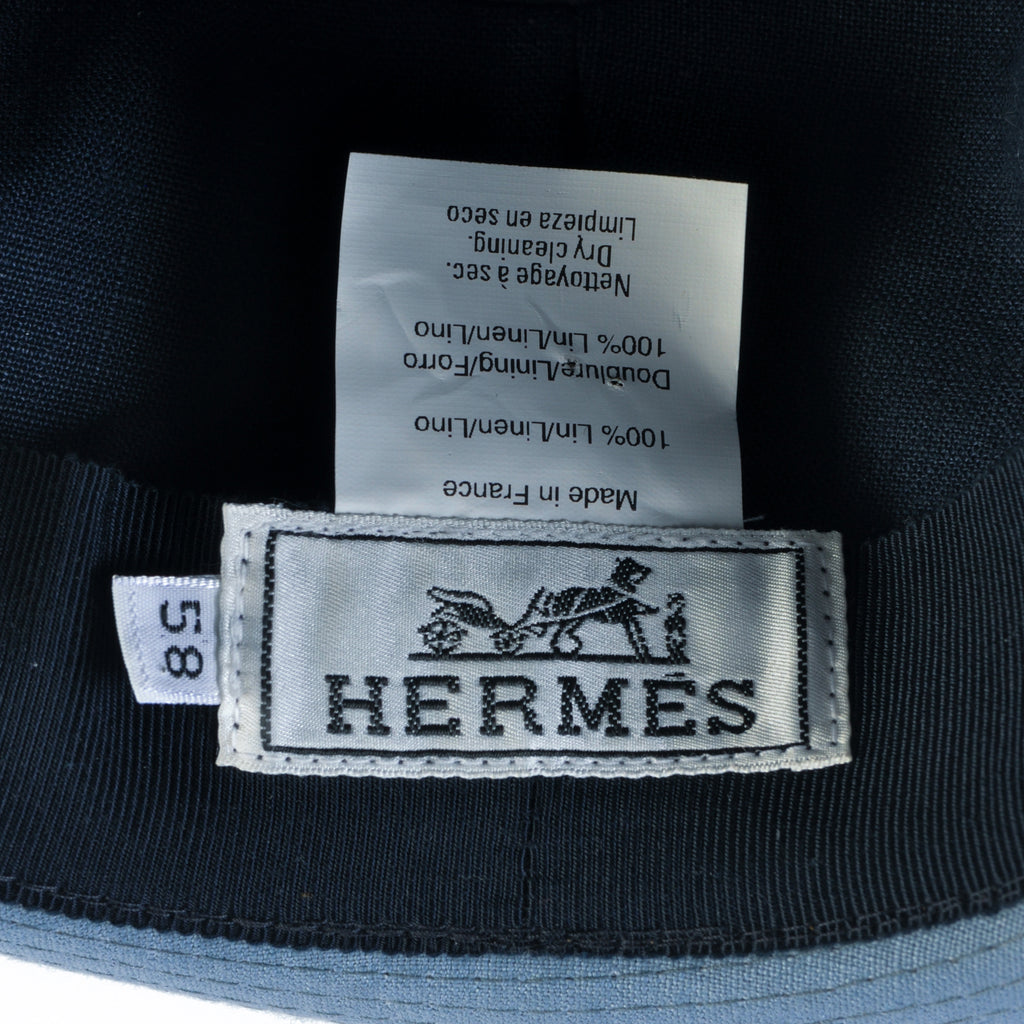 Hermes Light Blue Linen Fedora