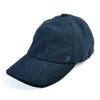 Hermes Navy Blue Check Wool Linen Baseball Cap