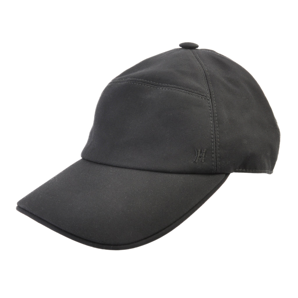 Hermes Black Nylon Blend Baseball Cap