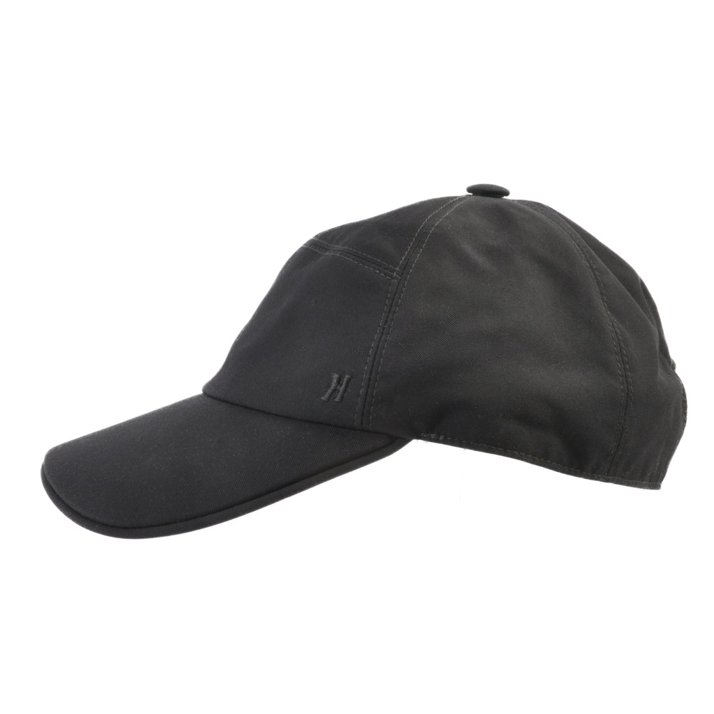 Hermes Black Nylon Blend Baseball Cap