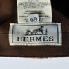 Hermes Brown Perforated Lambskin Leather Baseball Cap