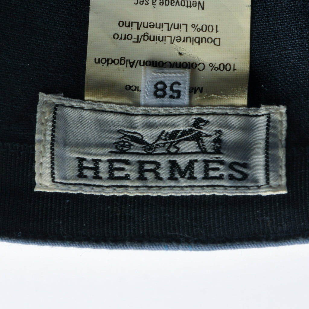 Hermes Light Blue Cotton Baseball Cap