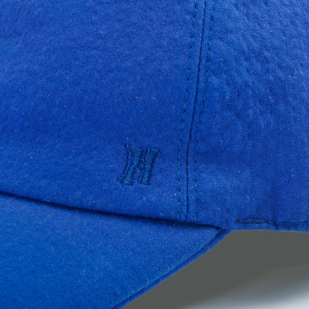 Hermes Blue Seersucker Baseball Cap