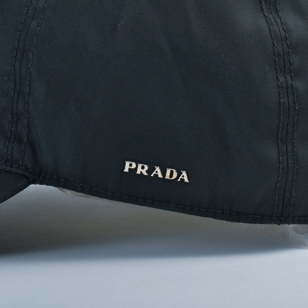 Prada Black Nylon Baseball Hat