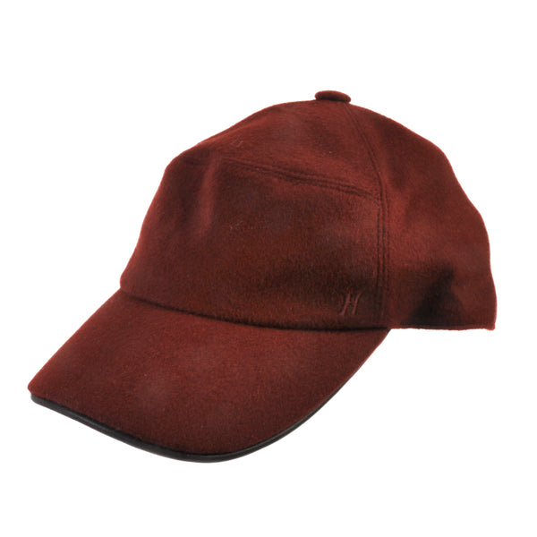 Hermes Brown Pure Cashmere Baseball Cap