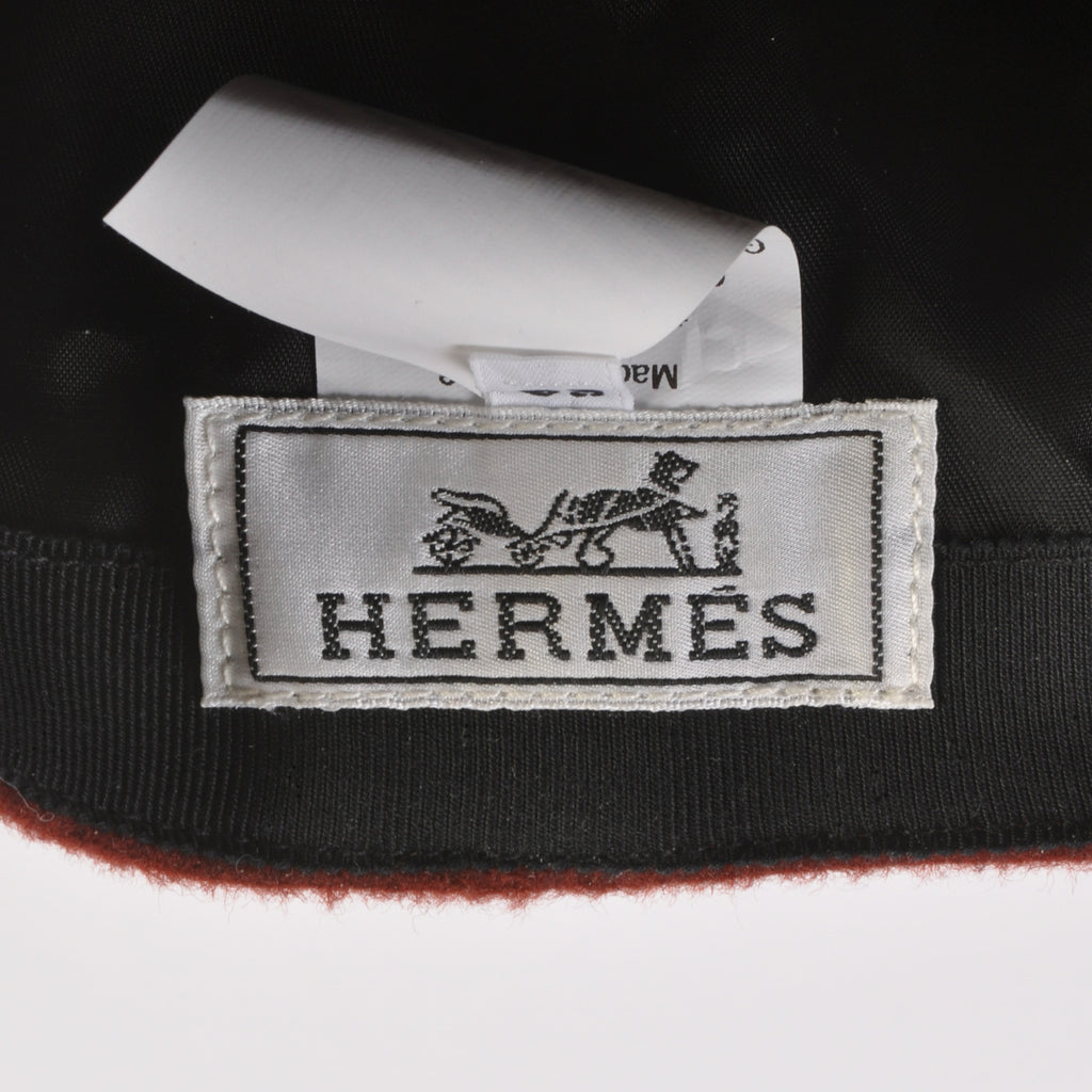 Hermes Brown Pure Cashmere Baseball Cap