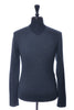 John Varvatos Dark Grey Merino Wool Blend V-Neck Sweater