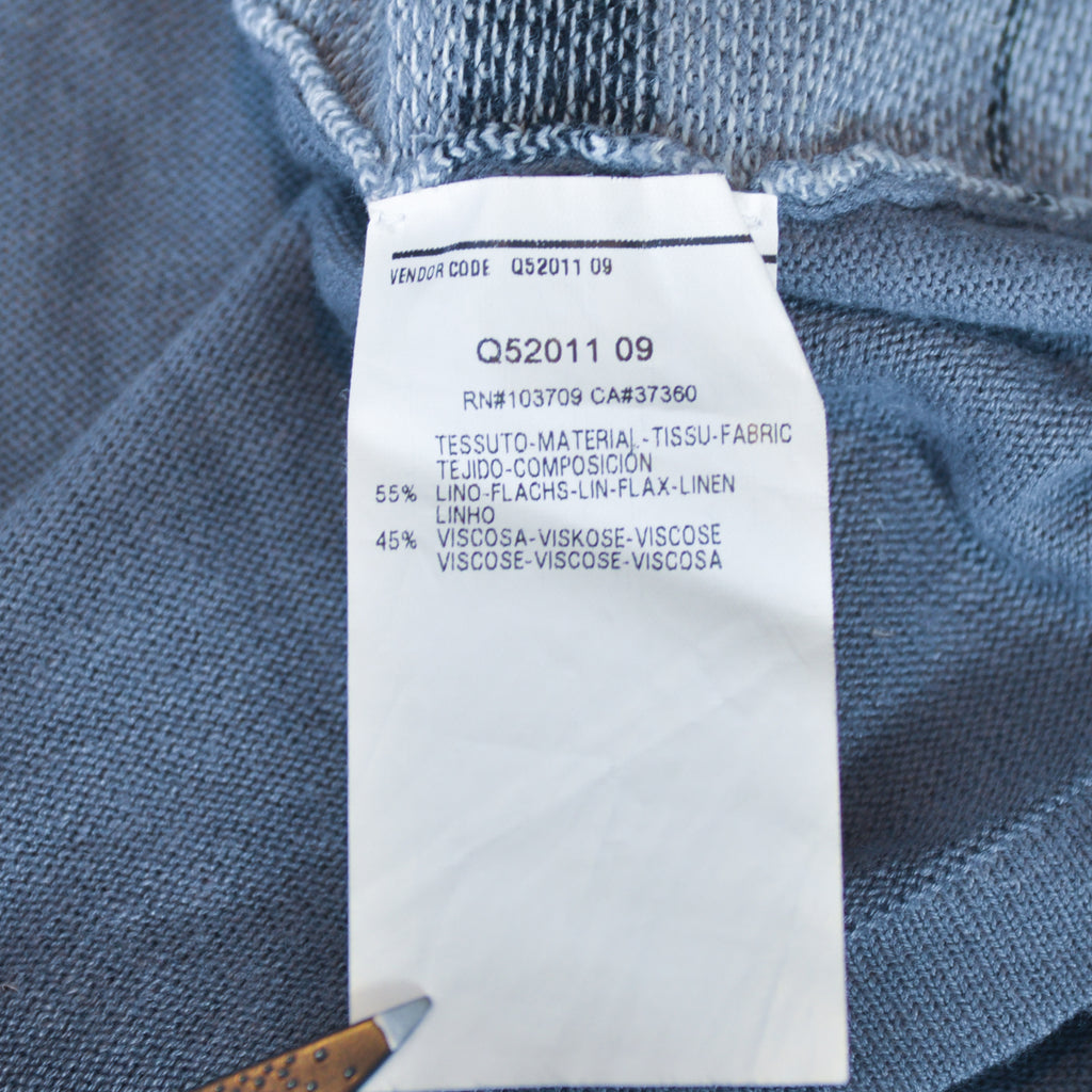 Armani Collezioni Grey Check V-Neck Sweater