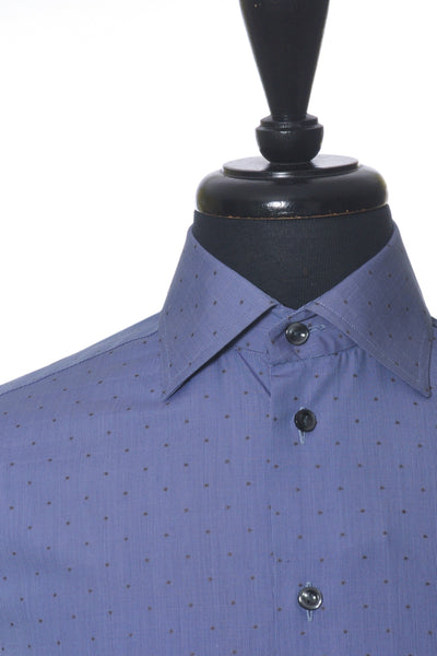 Eton NWT Dotted Blue Brighton Contemporary Fit Shirt