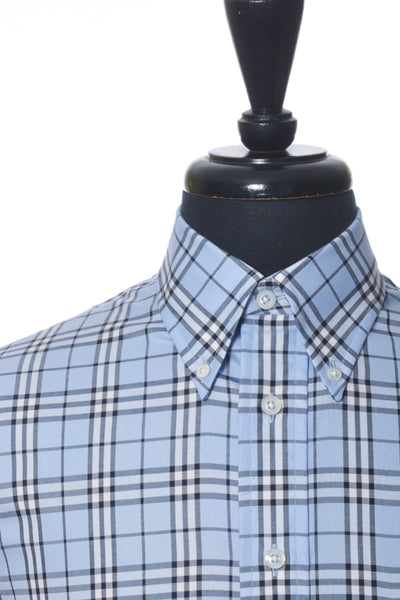 Burberry London NWOT Blue Nova Check Button Down Shirt