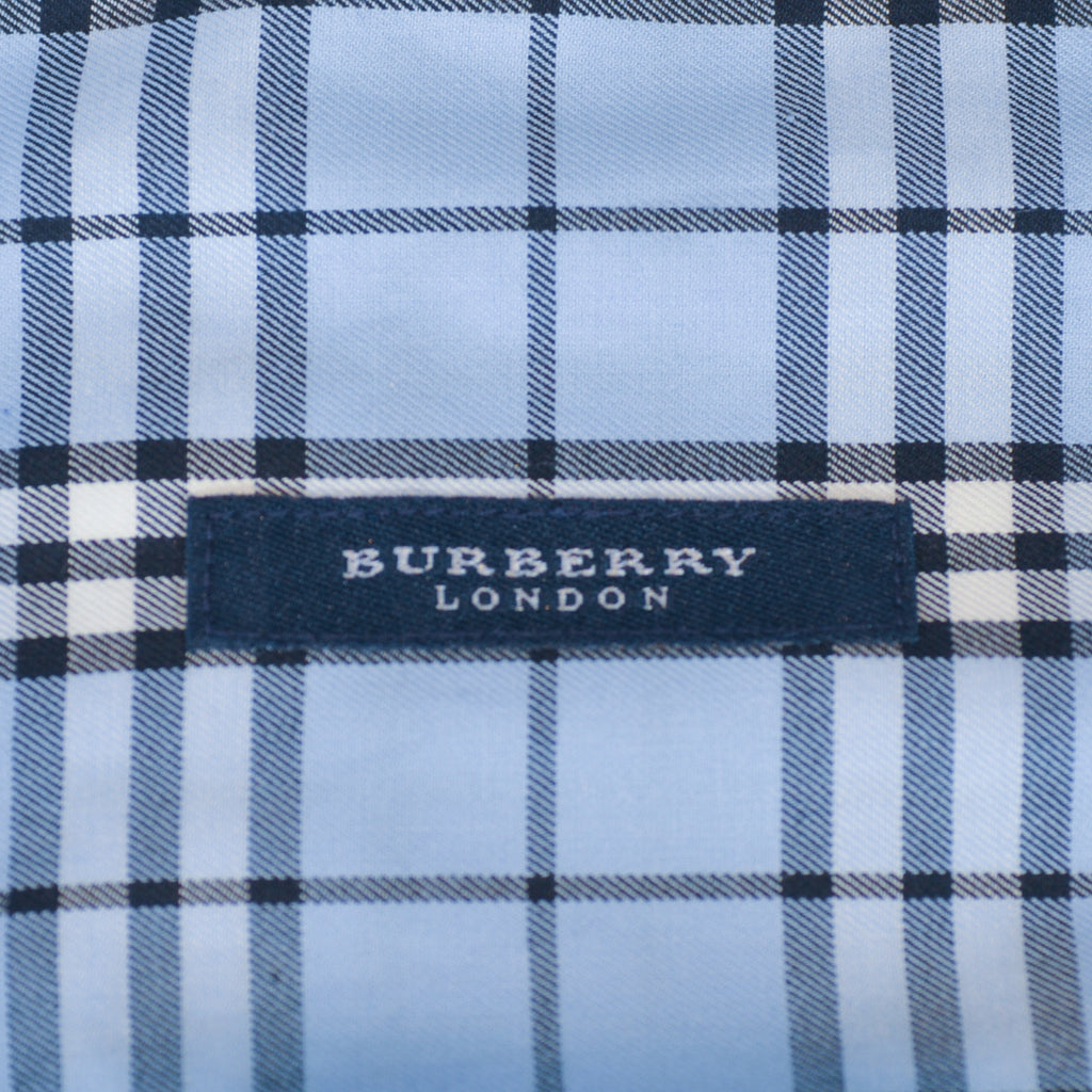 Burberry London NWOT Blue Nova Check Button Down Shirt