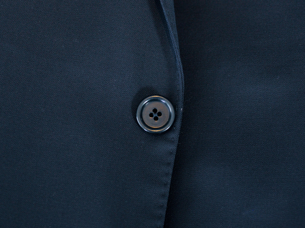 Lardini Navy Blue Stretch Wool Suit