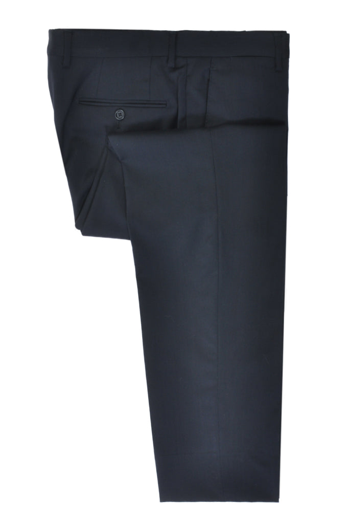 Lardini Navy Blue Stretch Wool Suit