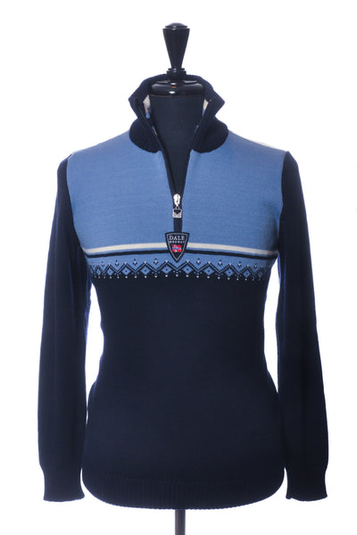Dale of Norway Navy Blue Merino Wool Nordic Quarter Zip