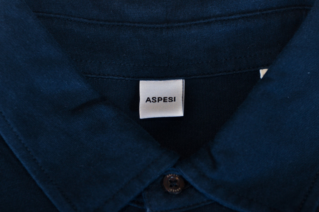 Aspesi Navy Blue Polo Shirt