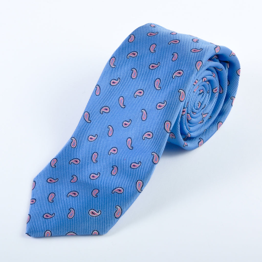 J.Z. Richards Light Blue Paisley Tie