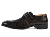 Mezlan Brown Alligator Monk Strap Shoes