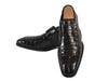 Mezlan Brown Alligator Monk Strap Shoes