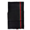 Gucci Brown Striped Wool Silk Scarf