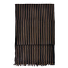 Gucci Brown Striped Wool Silk Scarf