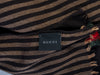 Gucci Brown Striped Wool Silk Scarf
