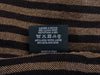 Gucci Brown Striped Wool Silk Scarf