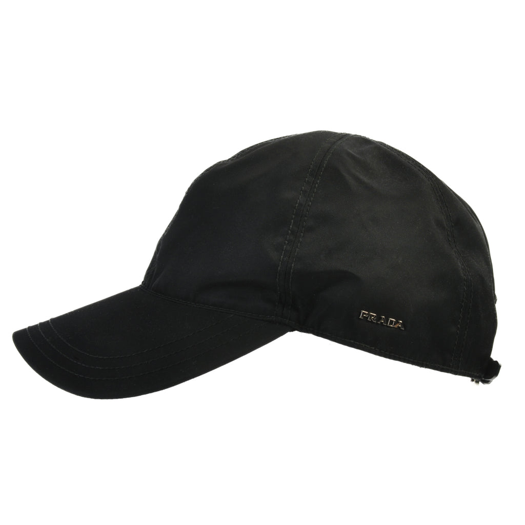 Prada Black Nylon Baseball Hat