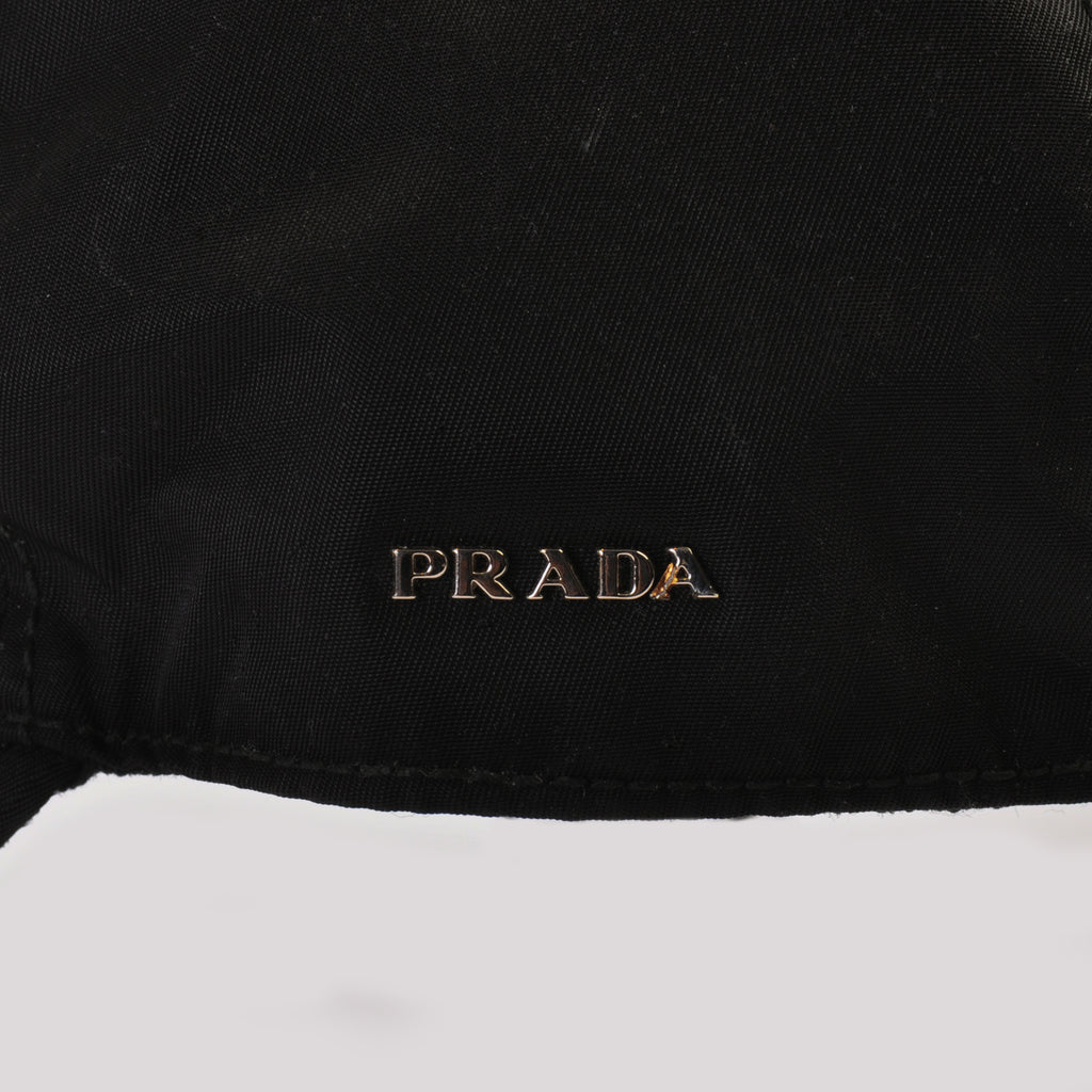Prada Black Nylon Baseball Hat