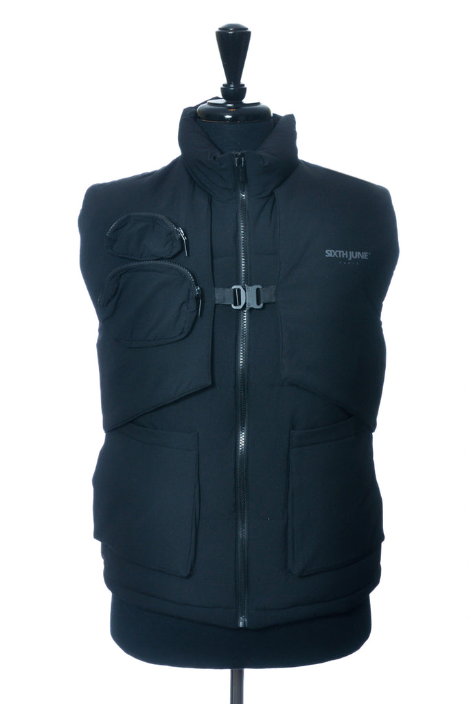 Sixth of June Black Tactical Puffer Vest