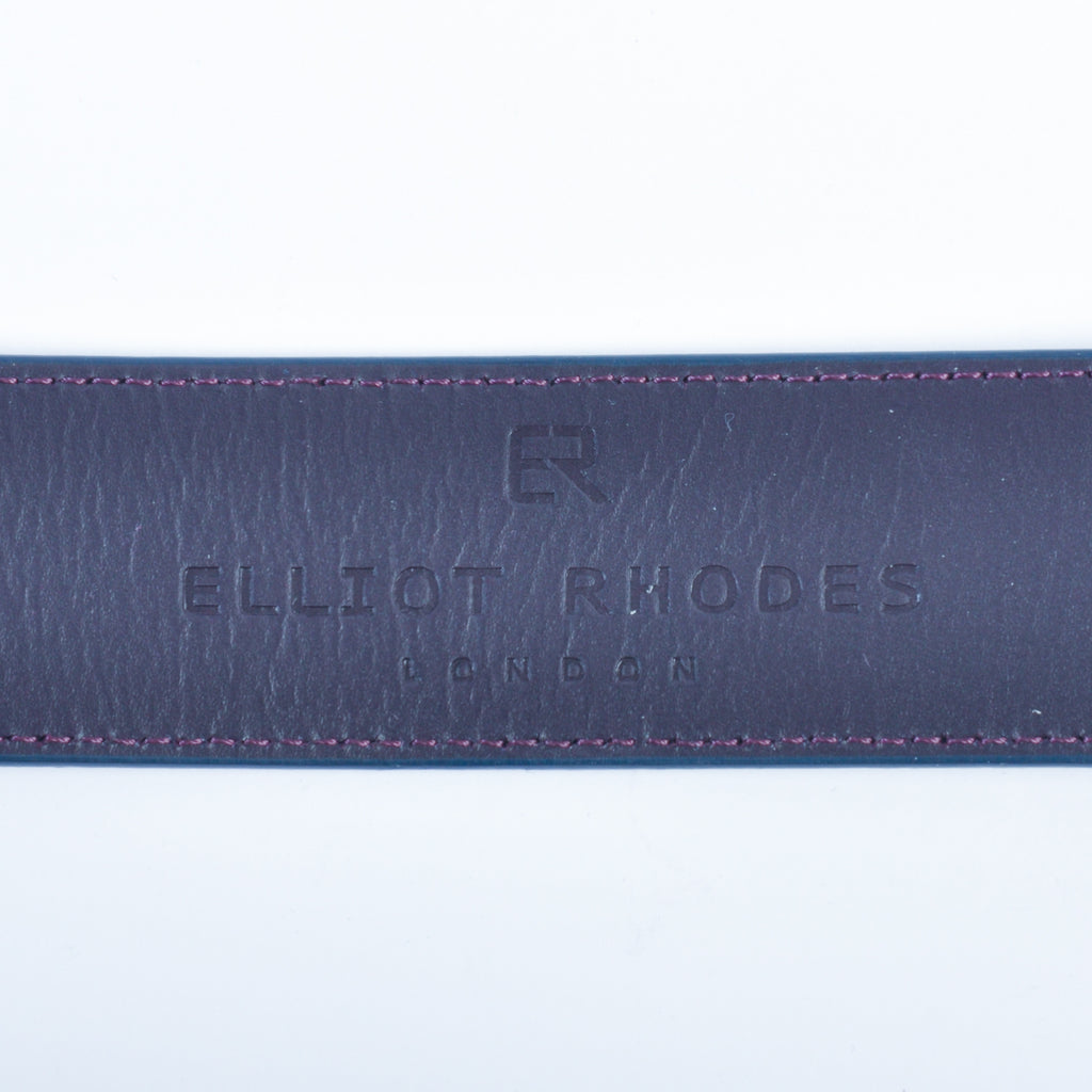 Elliot Rhodes Navy Blue Patent Leather Belt