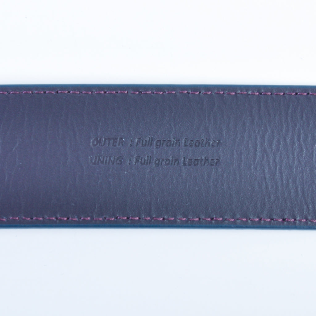 Elliot Rhodes Navy Blue Patent Leather Belt