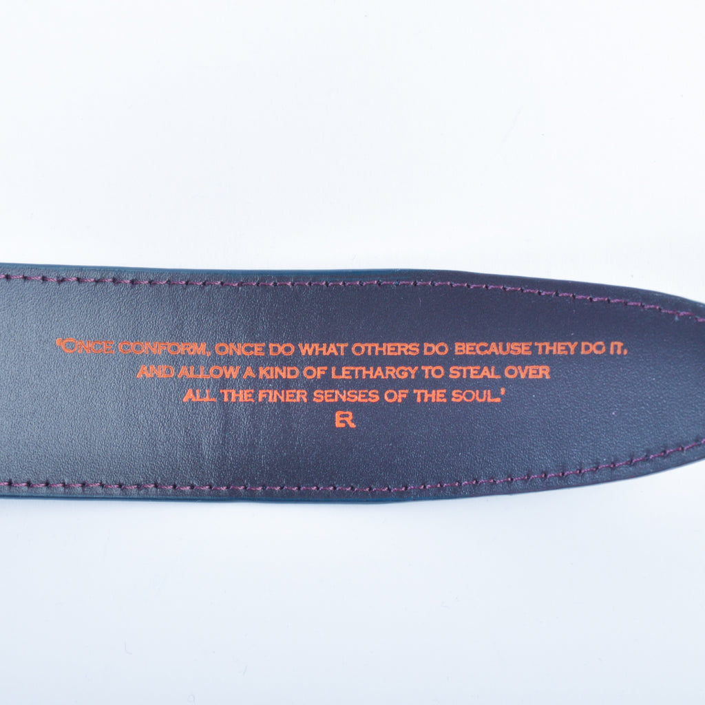 Elliot Rhodes Navy Blue Patent Leather Belt