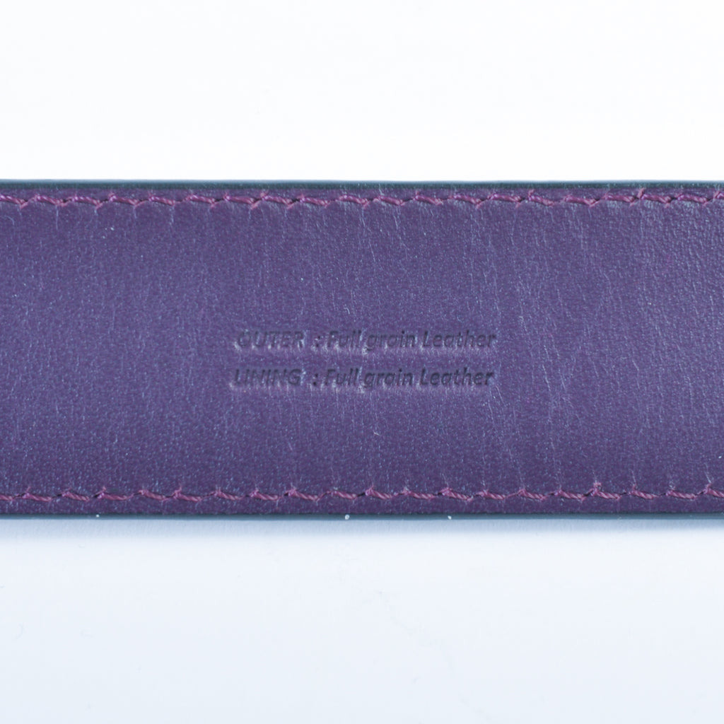 Elliot Rhodes Blue Embossed Leather Belt
