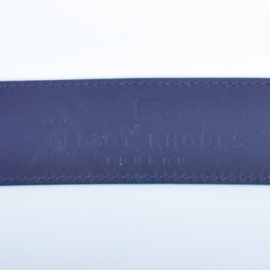 Elliot Rhodes Blue Embossed Leather Belt