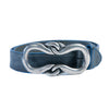 Elliot Rhodes Grey on Blue Textured Leather Belt