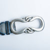 Elliot Rhodes Grey on Blue Textured Leather Belt