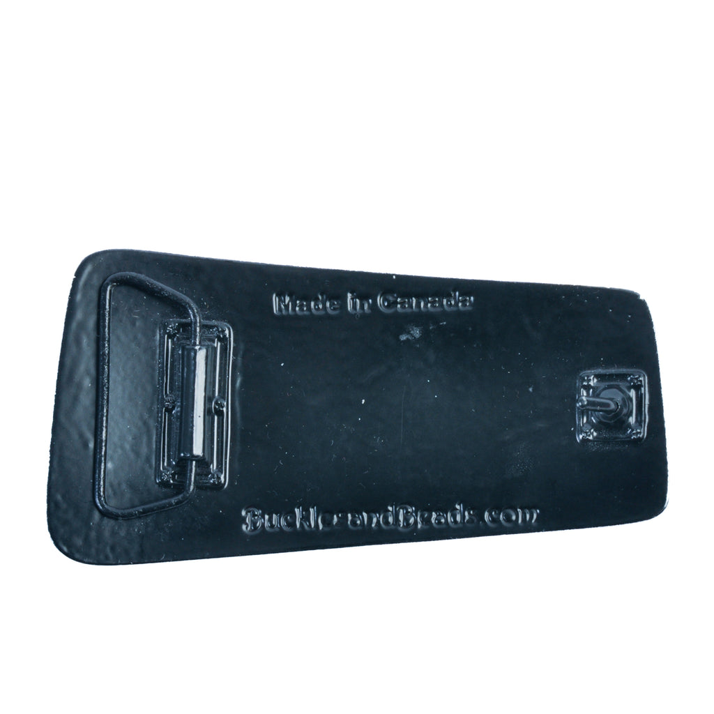 Buckle and Beads Black Enamel Belt Buckle
