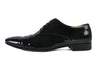 Prada Black Patent Leather Cap Toe Oxfords